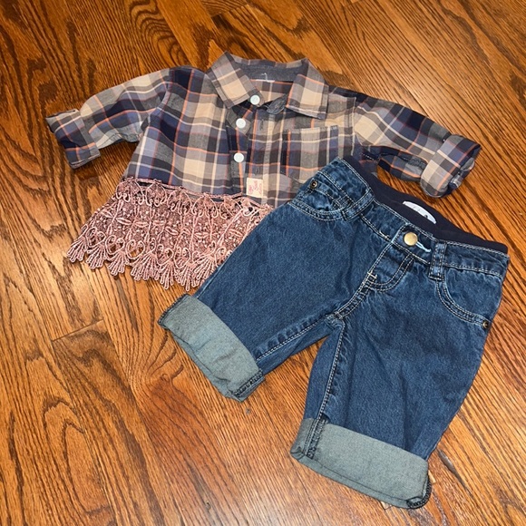 Gypsy south plaid button down with jeans - Picture 1 of 3